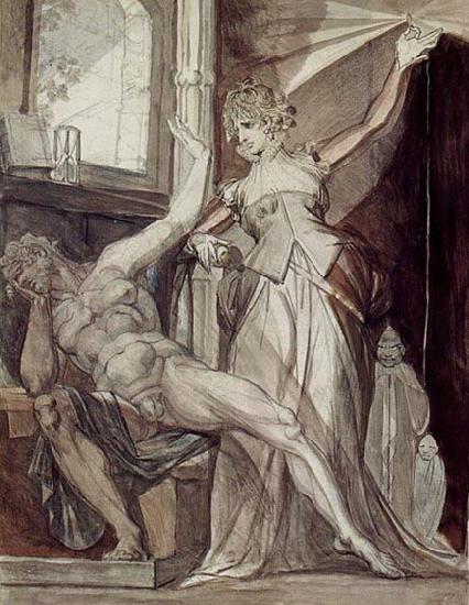 Johann Heinrich Fuseli Kriemhild zeigt Gunther im Gefangnis den Nibelungenring Spain oil painting art